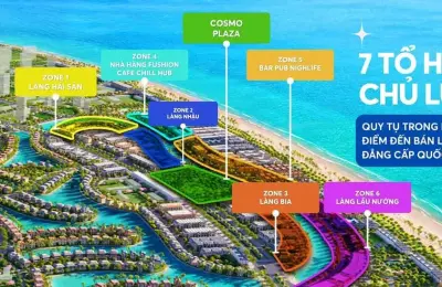 Nhà liền kề xẻ khe TĐX12-01 Vịnh Ngọc Vinhomes Green Paradise, cách biển Cần Giờ 50m trong khu kinh tế đêm