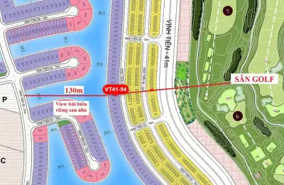 Biệt thự song lập VT41-54 Vịnh Tiên Vinhomes Green Paradise, View rộng thoáng 120m, trực diện sân Golf