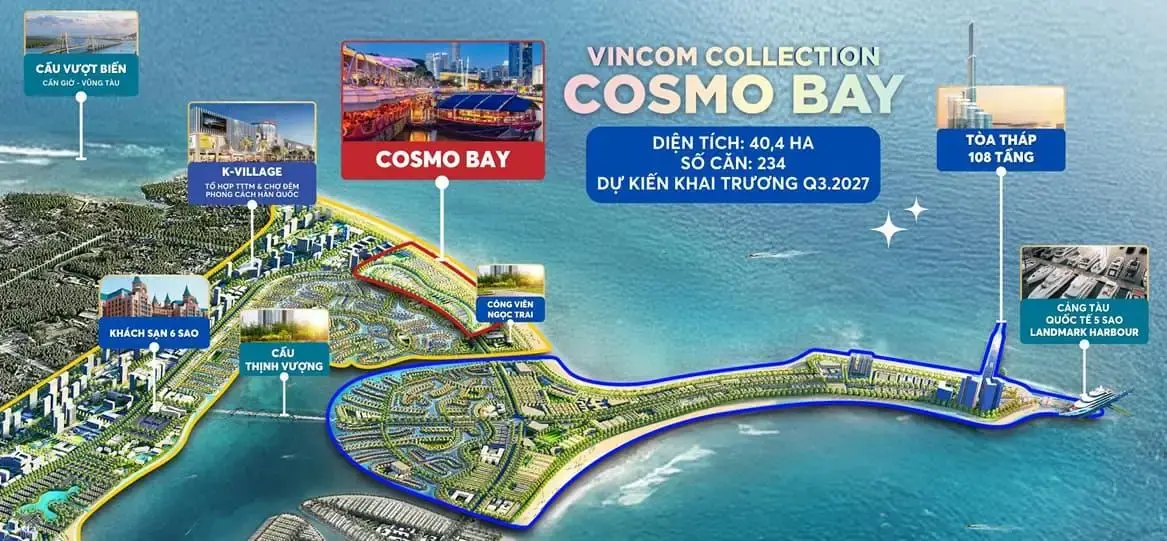 Cosmo Bay: Tổ hợp vui chơi, giải trí 24/7 tại Vinhomes Green Paradise Cần Giờ