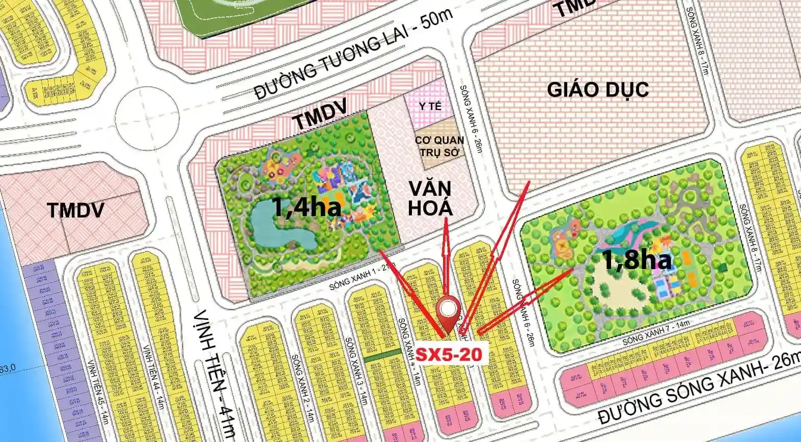 khoang-cach-nha-lien-ke-sx520-den-cum-tien-ich-khu-vinh-tien