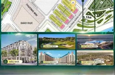 Nhà liền kề SX31-31 phân khu Vịnh Tiên Vinhomes Green Paradise - Ngay nhà hát Sóng Xanh
