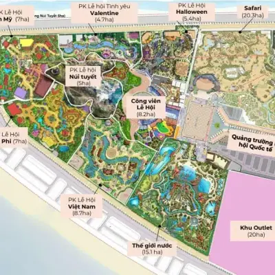 VinWonders: Siêu quần thể vui chơi giải trí 122ha tại Vinhomes Green Paradise Cần Giờ