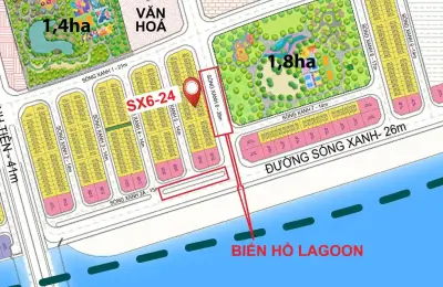 Nhà liền kề SX6-24 Vịnh Tiên Vinhomes Green Paradise: Trực diện công viên, cách biển hồ Lagoon 100m