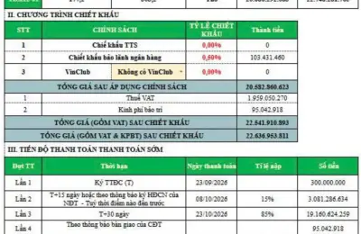 Nhà liền kề xẻ khe TĐX12-01 Vịnh Ngọc Vinhomes Green Paradise, cách biển Cần Giờ 50m trong khu kinh tế đêm