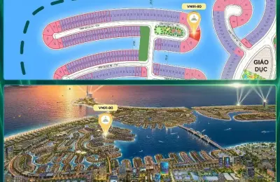 Biệt thự đơn lập VN91-80 tại nhánh đảo riêng tư nhất Vịnh Ngọc, Vinhomes Green Paradise Cần Giờ